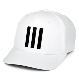 Adidas Hats Golf Tour 3 Stripes Recycled Baseball Cap - White
