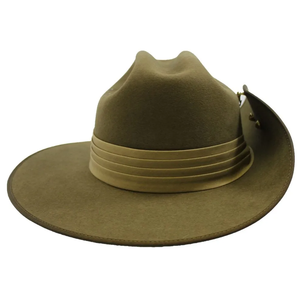 Akubra Military Slouch Hat - Khaki (Formed Crown)