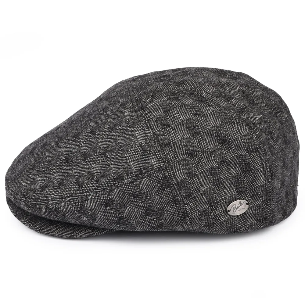 Bailey Hats Becker Wool Blend Flat Cap - Black