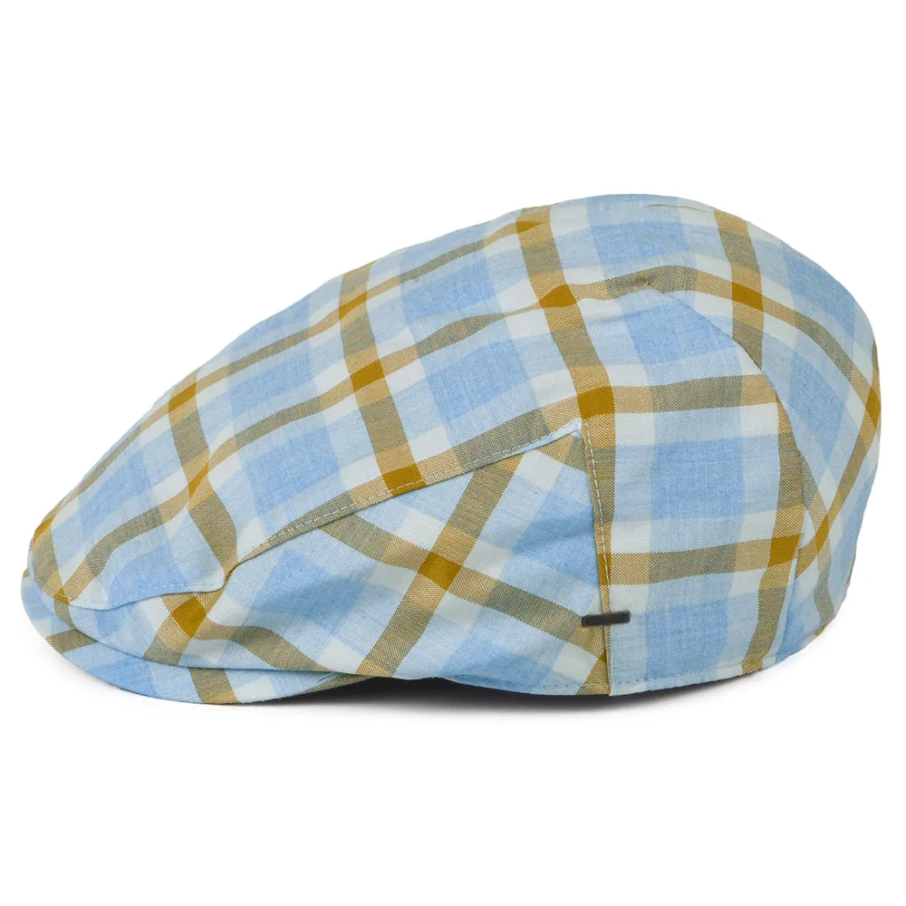Bailey Hats Helmer Plaid Flat Cap - Light Blue
