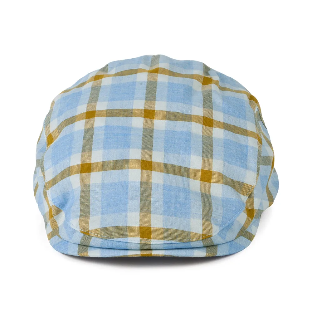 Bailey Hats Helmer Plaid Flat Cap - Light Blue