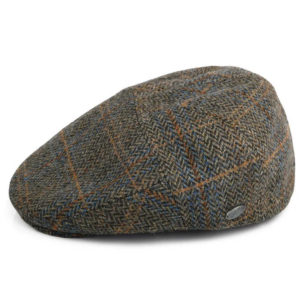 Bailey Hats Lou Plaid Wool Blend Flat Cap - Oak-Multi