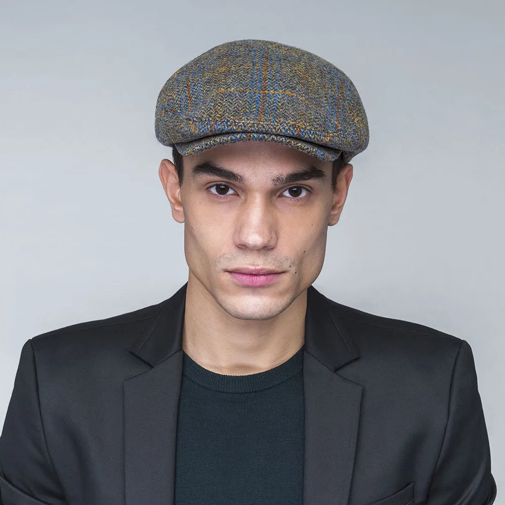 Bailey Hats Lou Plaid Wool Blend Flat Cap - Oak-Multi