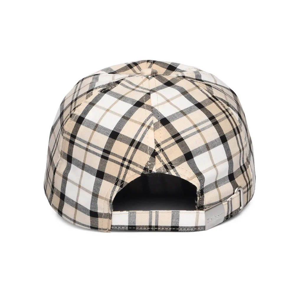 Barbour Hats Agnes Tartan Baseball Cap - Sand-Black