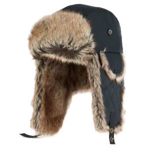 Barbour Hats Cleadon Water Resistant Trapper Hat - Black