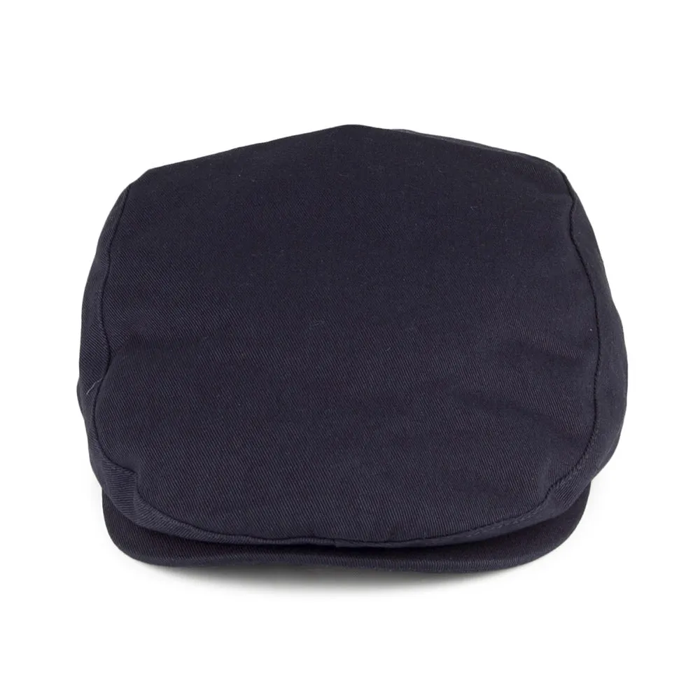 Barbour Hats Finnean Cotton Flat Cap - Navy Blue