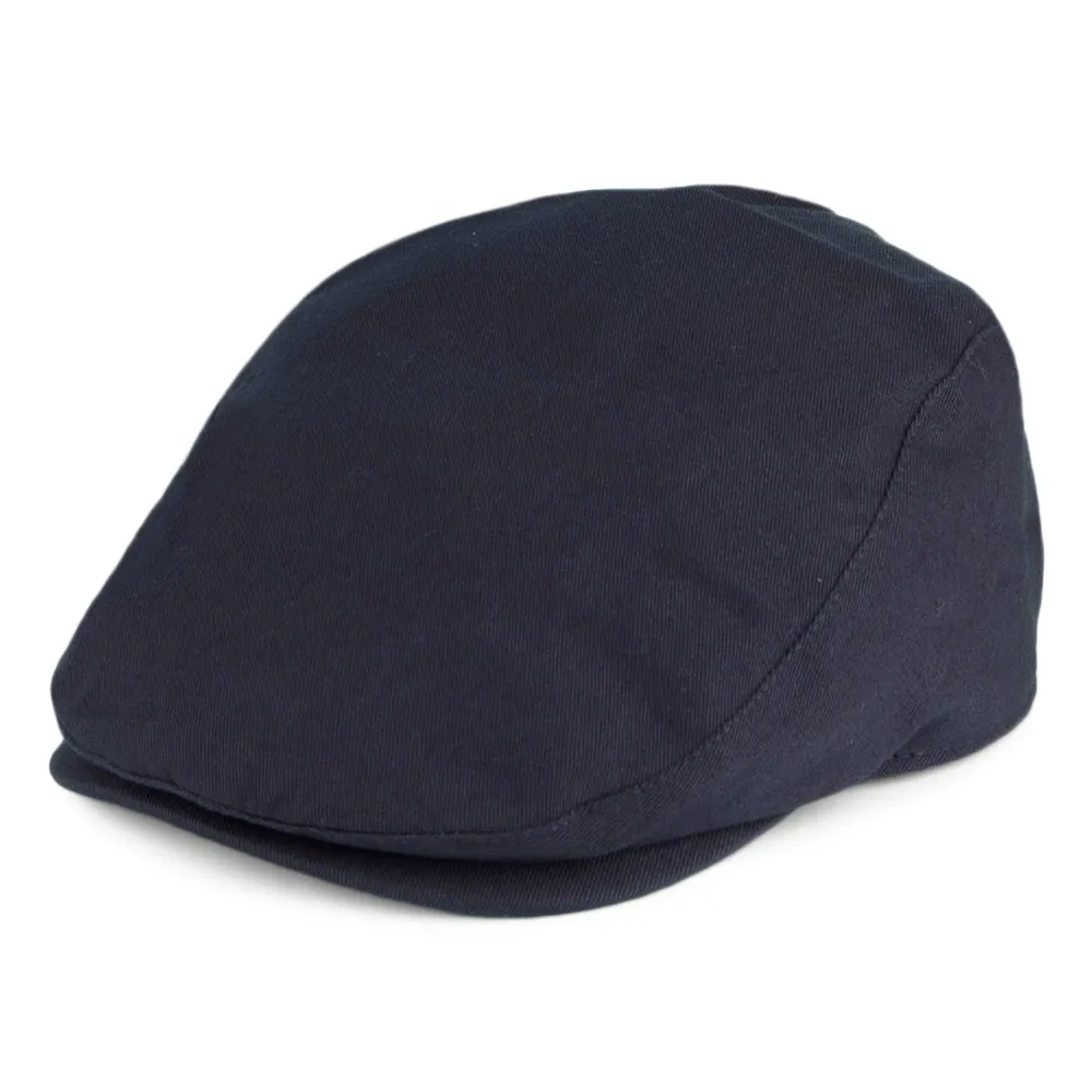 Barbour Hats Finnean Cotton Flat Cap - Navy Blue