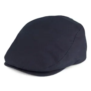 Barbour Hats Finnean Cotton Flat Cap - Navy Blue