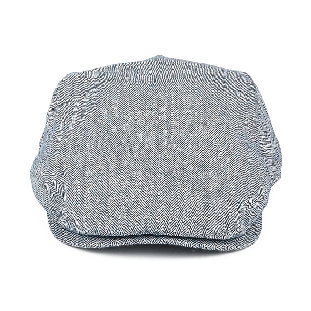 Barbour Hats Fulton Herringbone Flat Cap - Blue