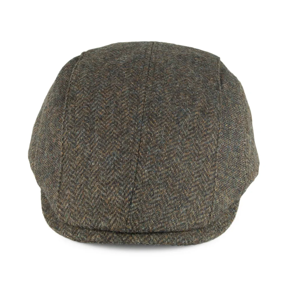 Barbour Hats Herringbone Tweed Flat Cap - Olive