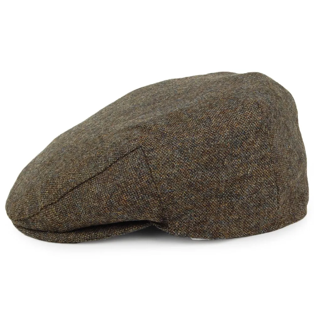 Barbour Hats Moons Tweed Wool Flat Cap - Olive-Multi
