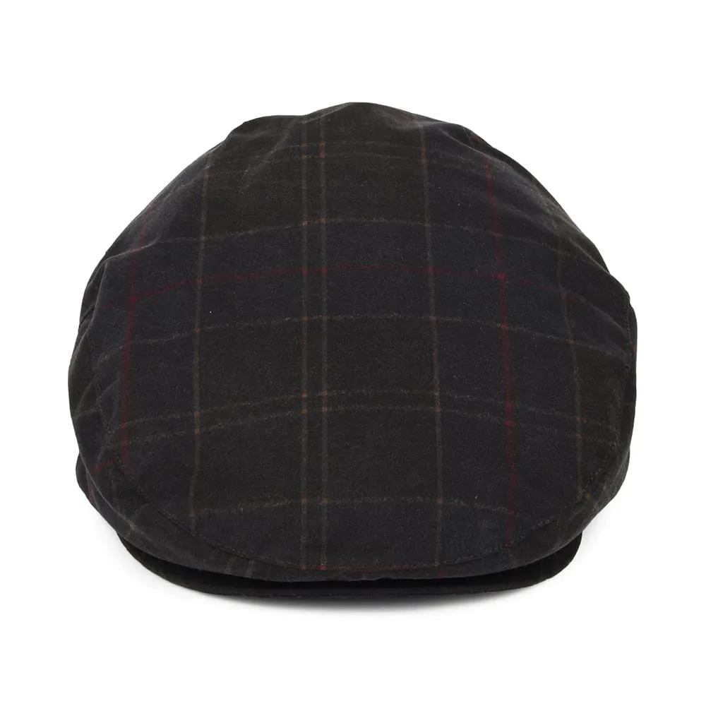 Barbour Hats Tartan Wax Flat Cap - Navy-Olive