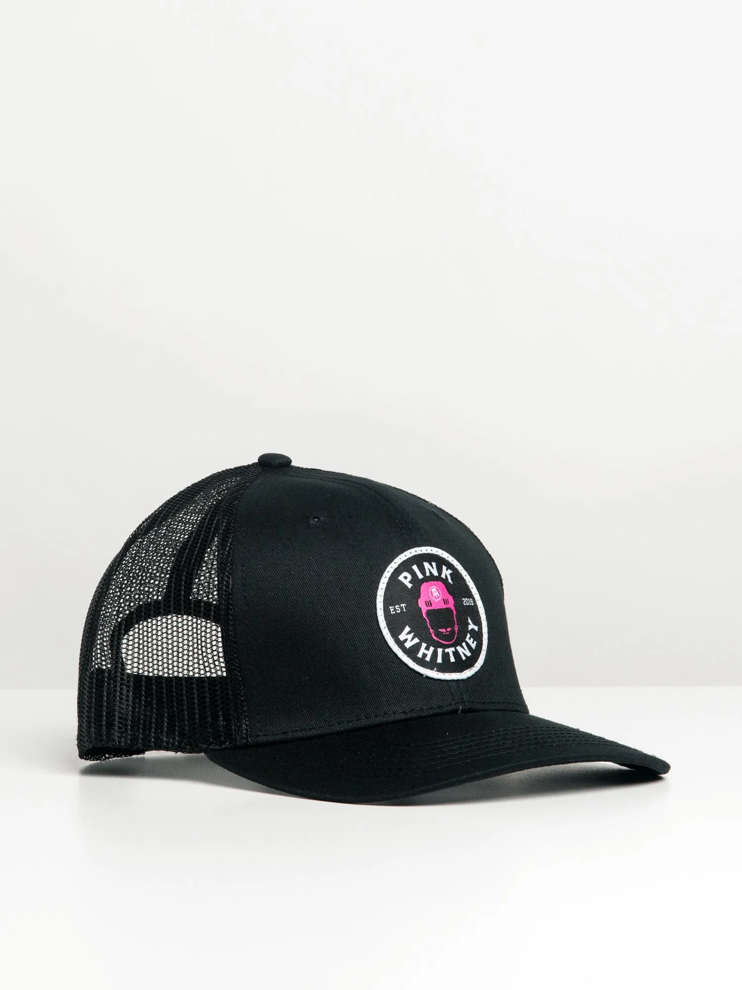 BARSTOOL SPORTS PINK WHITNEY PATCH TRUCKER HAT