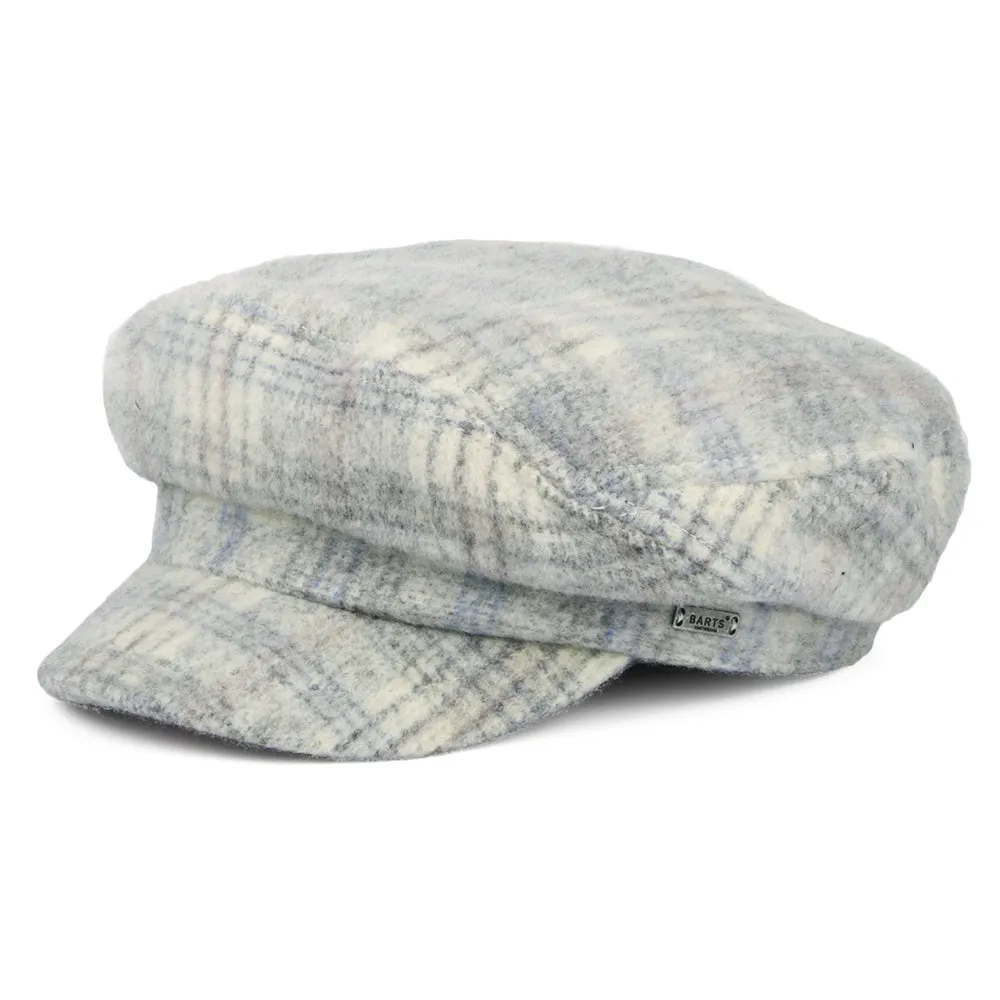 Barts Hats Giana Checked Wool Blend Fiddler Cap - Wheat