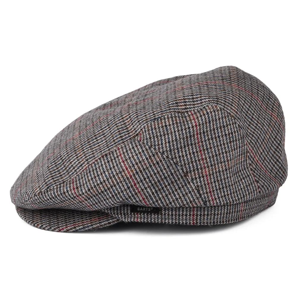 Barts Hats Oslo Windowpane Flat Cap - Navy Blue