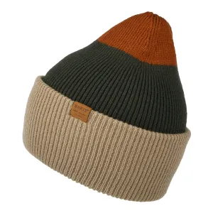 Barts Hats Semmoe Cuffed Beanie Hat - Taupe-Olive-Red