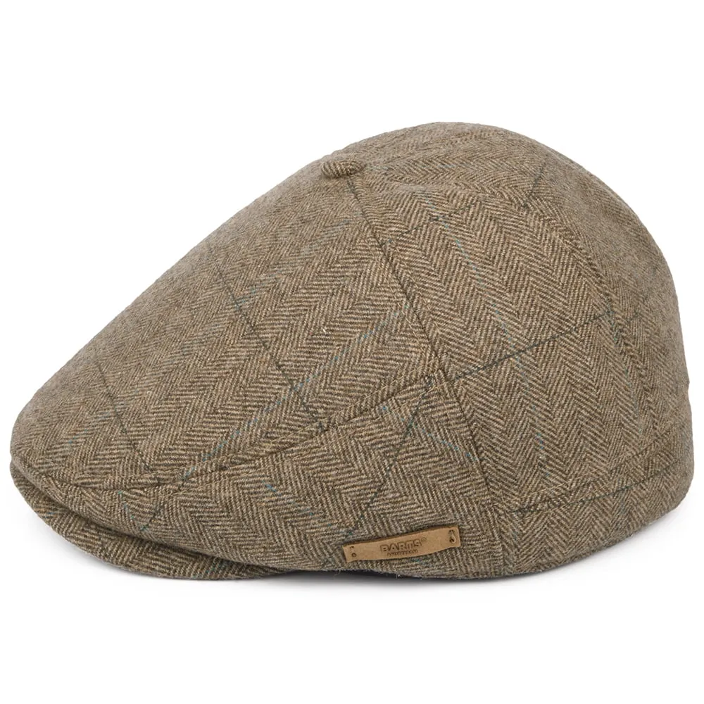 Barts Hats Surr Windowpane Herringbone Flat Cap - Light Brown