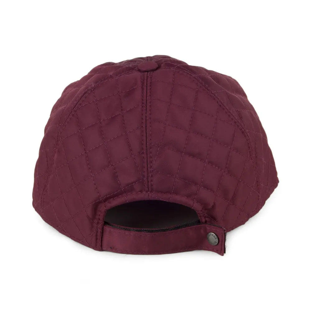 Betmar Hats Classic Quilted Rain Baseball Cap - Plum
