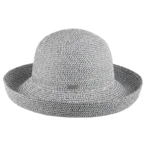 Betmar Hats Classic Roll Up Sun Hat - Black Mix