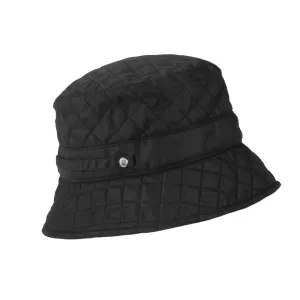 Betmar Hats Quilted Rain Bucket Hat - Black