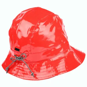 Betmar Hats Rachel Vinyl Bucket Hat - Scarlet