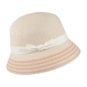 Betmar Hats Tricia Cloche - Ecru Multi