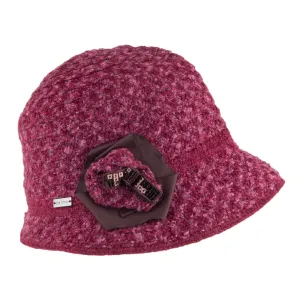 Betmar Hats Willow Cloche Hat - Bordeaux Multi
