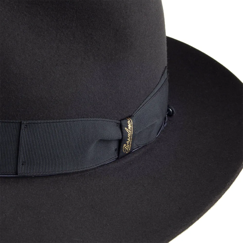 Borsalino Avalon Fur Felt Fedora Hat - Charcoal