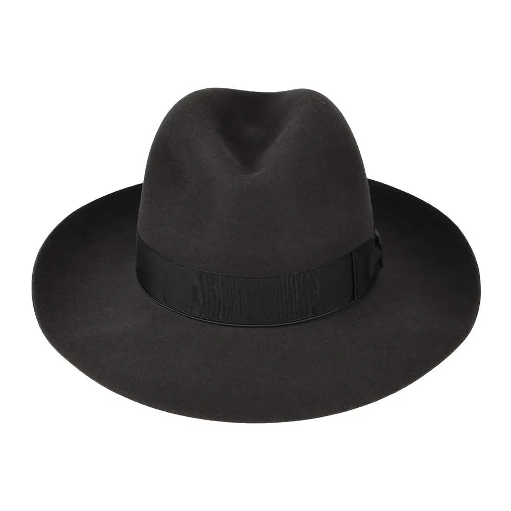 Borsalino Avalon Fur Felt Fedora Hat - Grey