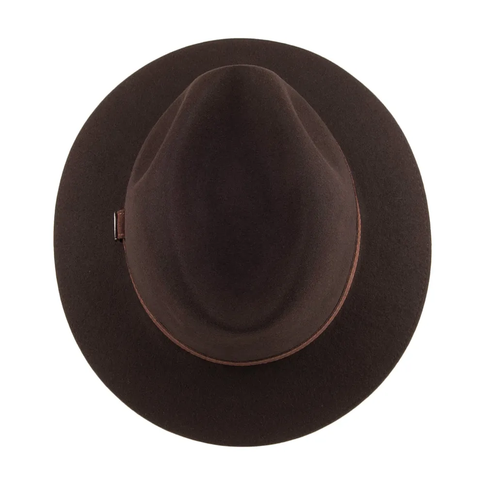 Borsalino Classic Fur Felt Crushable Safari Fedora - Brown