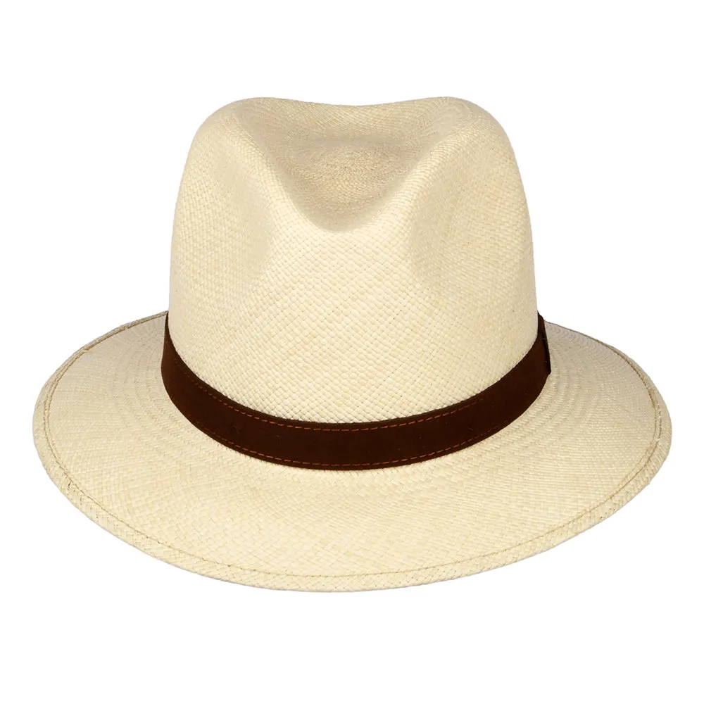 Borsalino Quito Panama Safari Fedora Hat - Natural