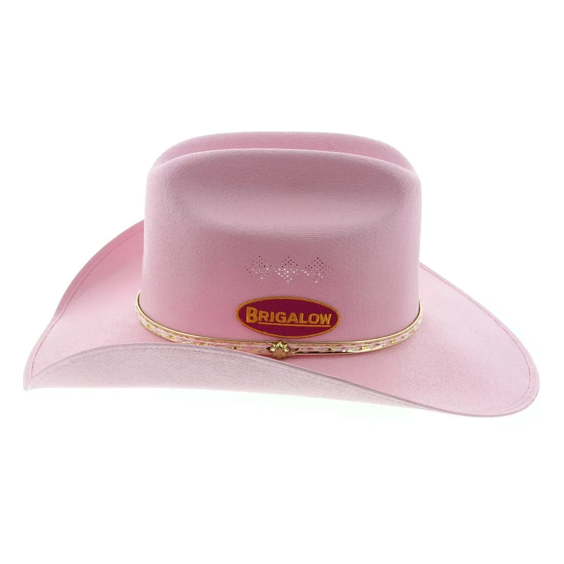 Brigalow Adults Coloured Straw Cheyenne Hat - Light Pink