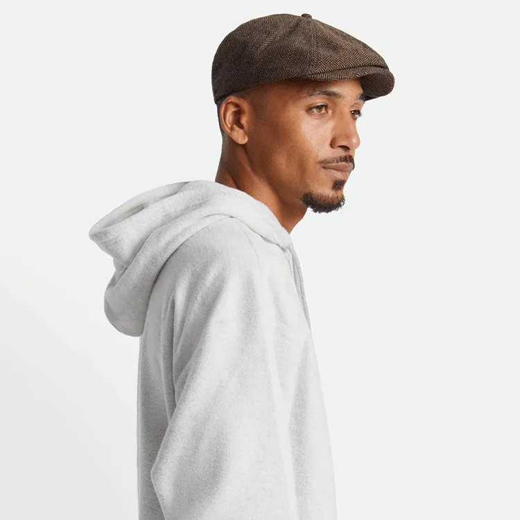 Brixton Brood Cap - Brown/Khaki Herringbone