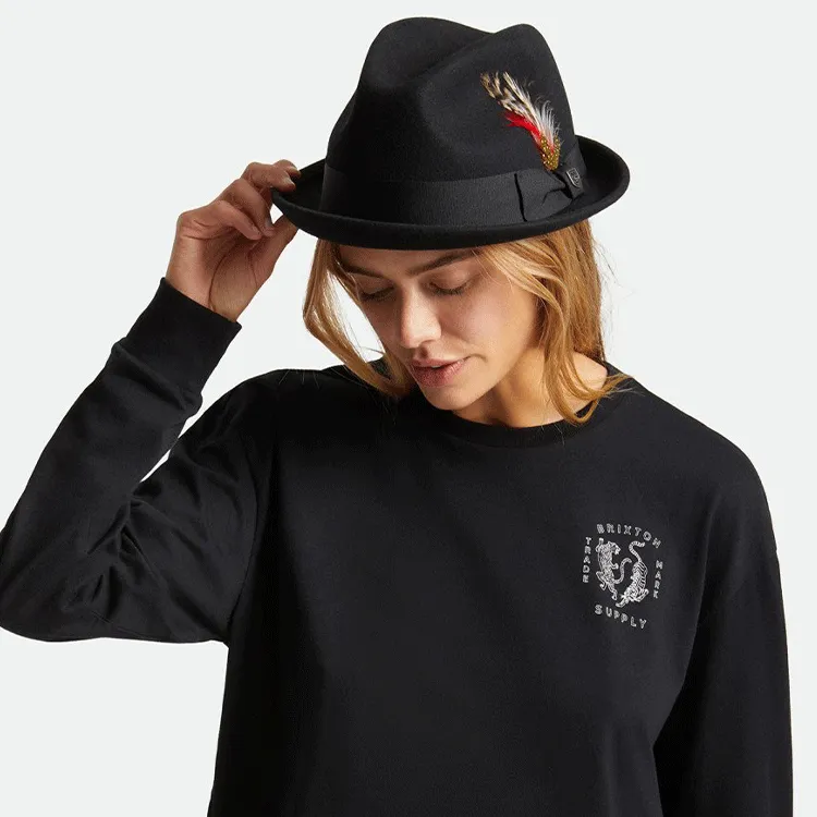 Brixton Gain Fedora - Black