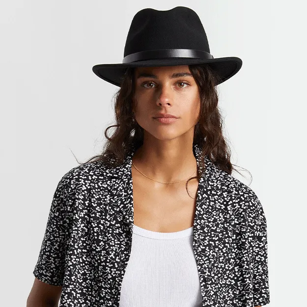 Brixton Messer Fedora - Black/Black