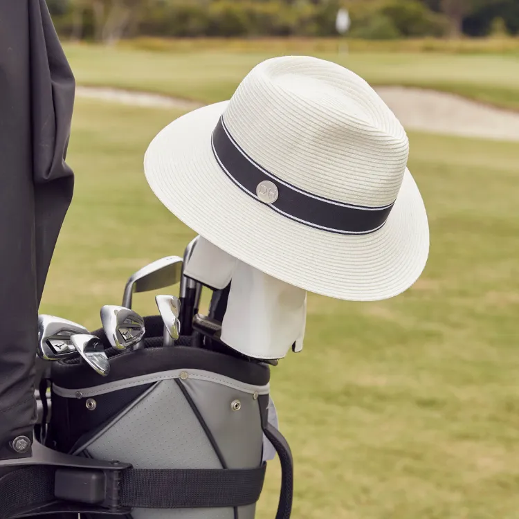 Canopy Bay by Deborah Hutton Chicago Golf Fedora - Ivory/Black