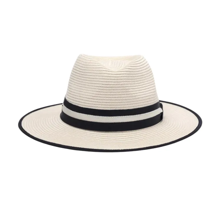 Canopy Bay by Deborah Hutton Windsor Fedora - Ivory/Navy