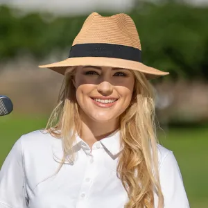 Evoke Flexibraid Phoenix Unisex Fedora - Caramel/Black