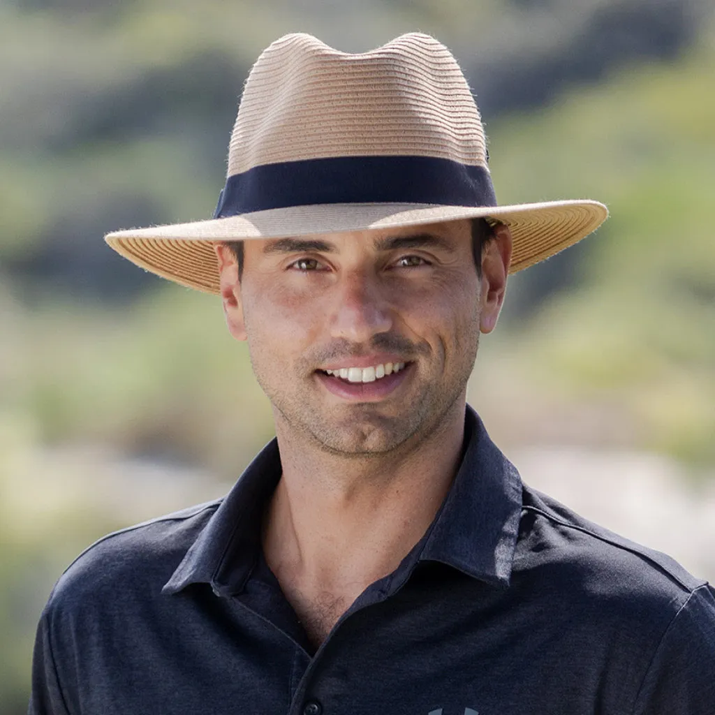 Evoke Flexibraid Phoenix Unisex Fedora - Caramel/Black