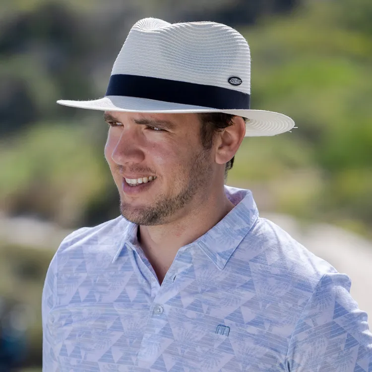Evoke Flexibraid Phoenix Unisex Fedora - Ivory/Black