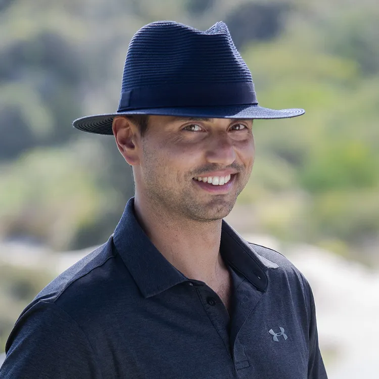 Evoke Flexibraid Phoenix Unisex Fedora - Navy/Black
