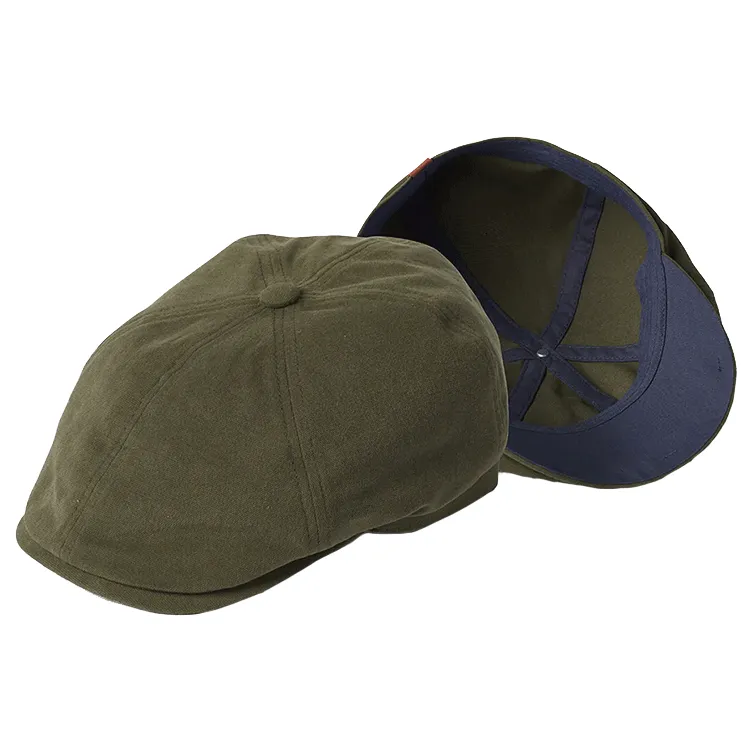 Failsworth Canvas Hudson 6 Pce Cap - Khaki/Navy