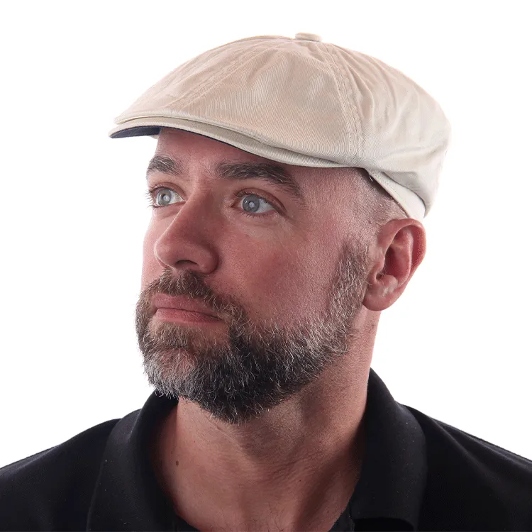 Failsworth Canvas Hudson 6 Pce Cap - Stone/Navy