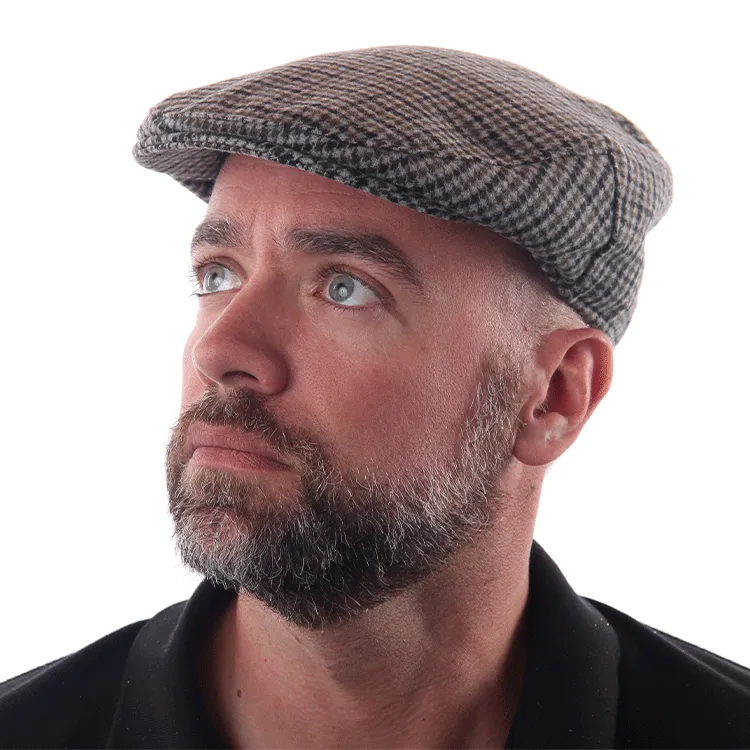 Failsworth Norwich Tweed Flat Cap - Green Plaid