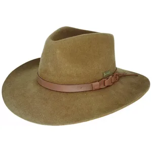Flinders Stockman Wool Felt Outback Hat - Bark