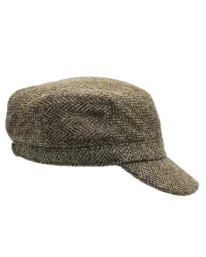 Heather Rhona Harris Tweed Cadet Cap