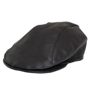 Jacaru Hats Kangaroo Skin Drivers Cap - Black