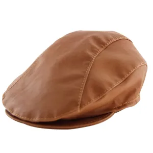 Jacaru Hats Kangaroo Skin Drivers Cap - Tan
