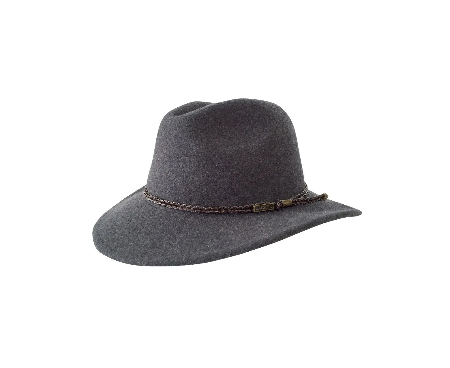 Jacaru Hats Outback Fedora - Dark Grey
