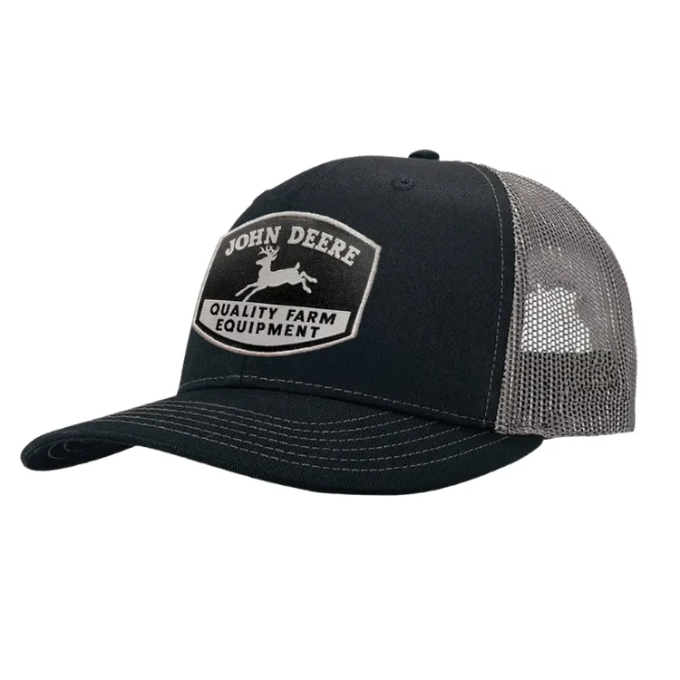 John Deere Retro Logo Mesh Cap - Charcoal/Black